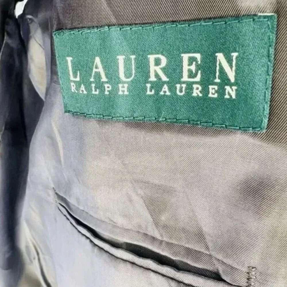 Lauren Ralph Lauren Mens Business Blazer Brown Plaid 48R - Picture 6 of 8